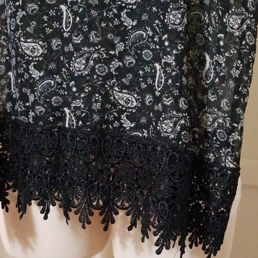 IRIS LA black white paisley camisole tank top - Picture 3 of 7